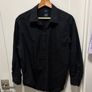 Gap Poplin Big Shirt (Black)